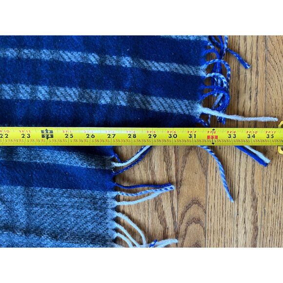 WOOLRICH Blue Gray Stripe Coverall Shawl Throw Wrap Shrug Top  Women's One Size - Picture 7 of 8